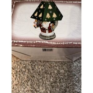 Hand Painted Santa Jar Lamp Tested/Working Christmas Holiday